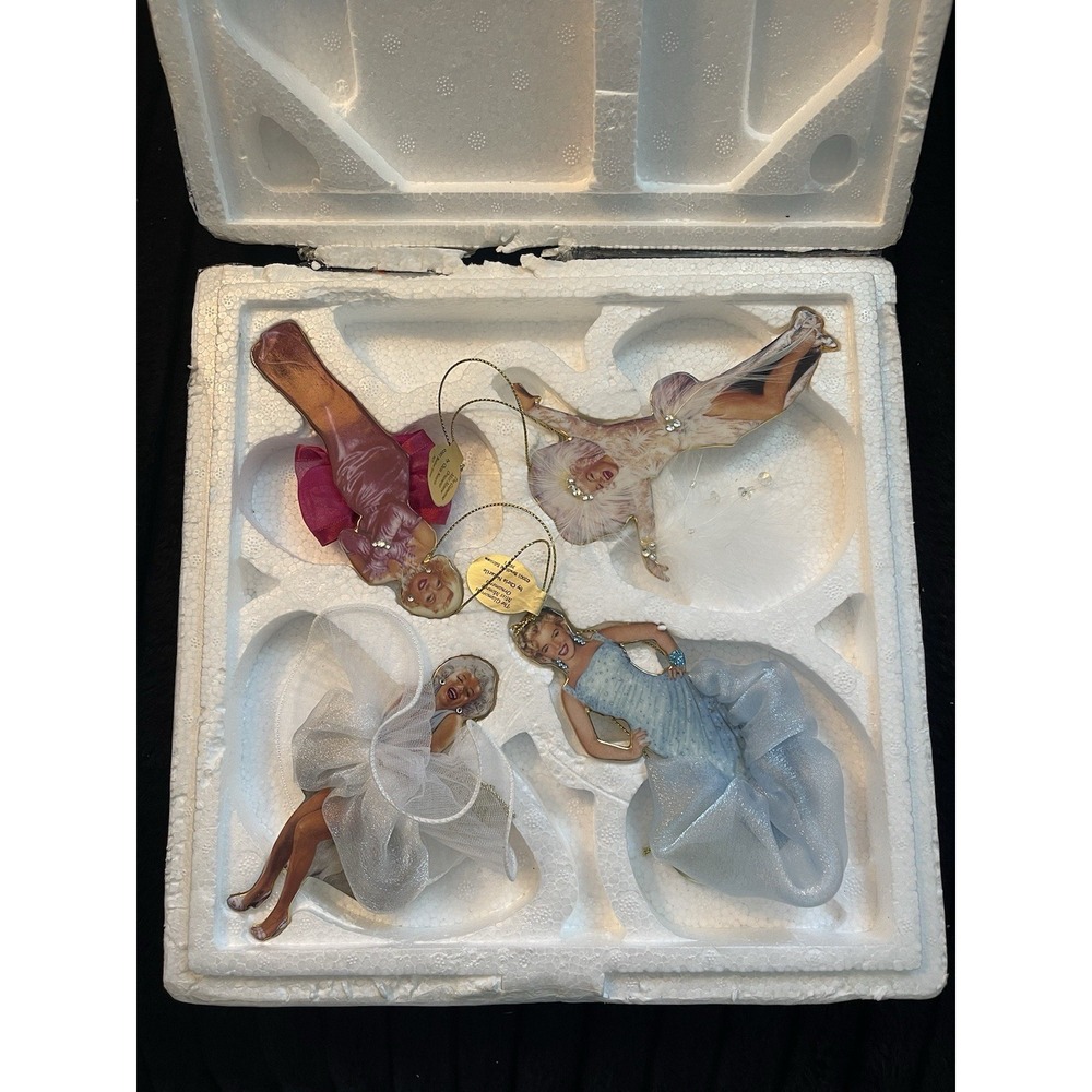 The Bradford Editions Marilyn Monroe Limited Edition Resin Ornaments Set 4 box